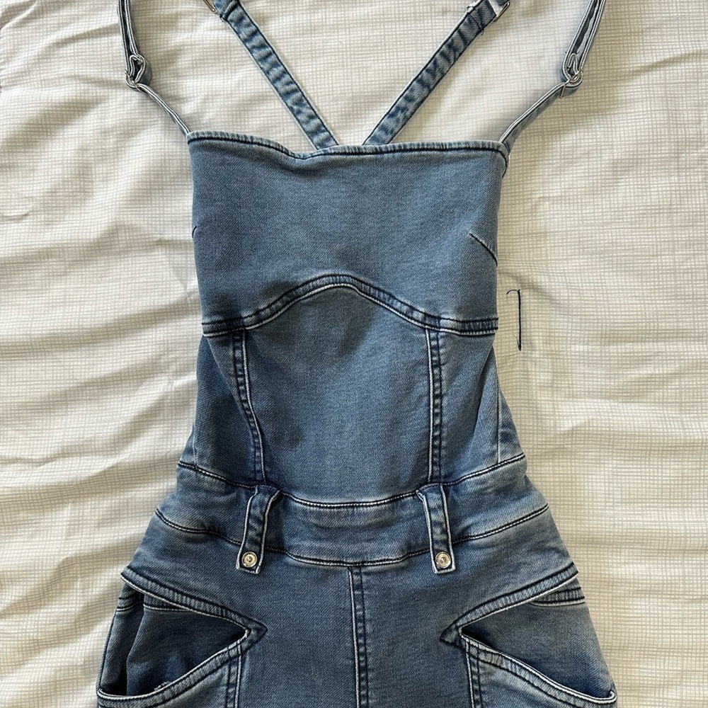Maniere De Voir Denim Unitard US Size 0 - Picture 3 of 8